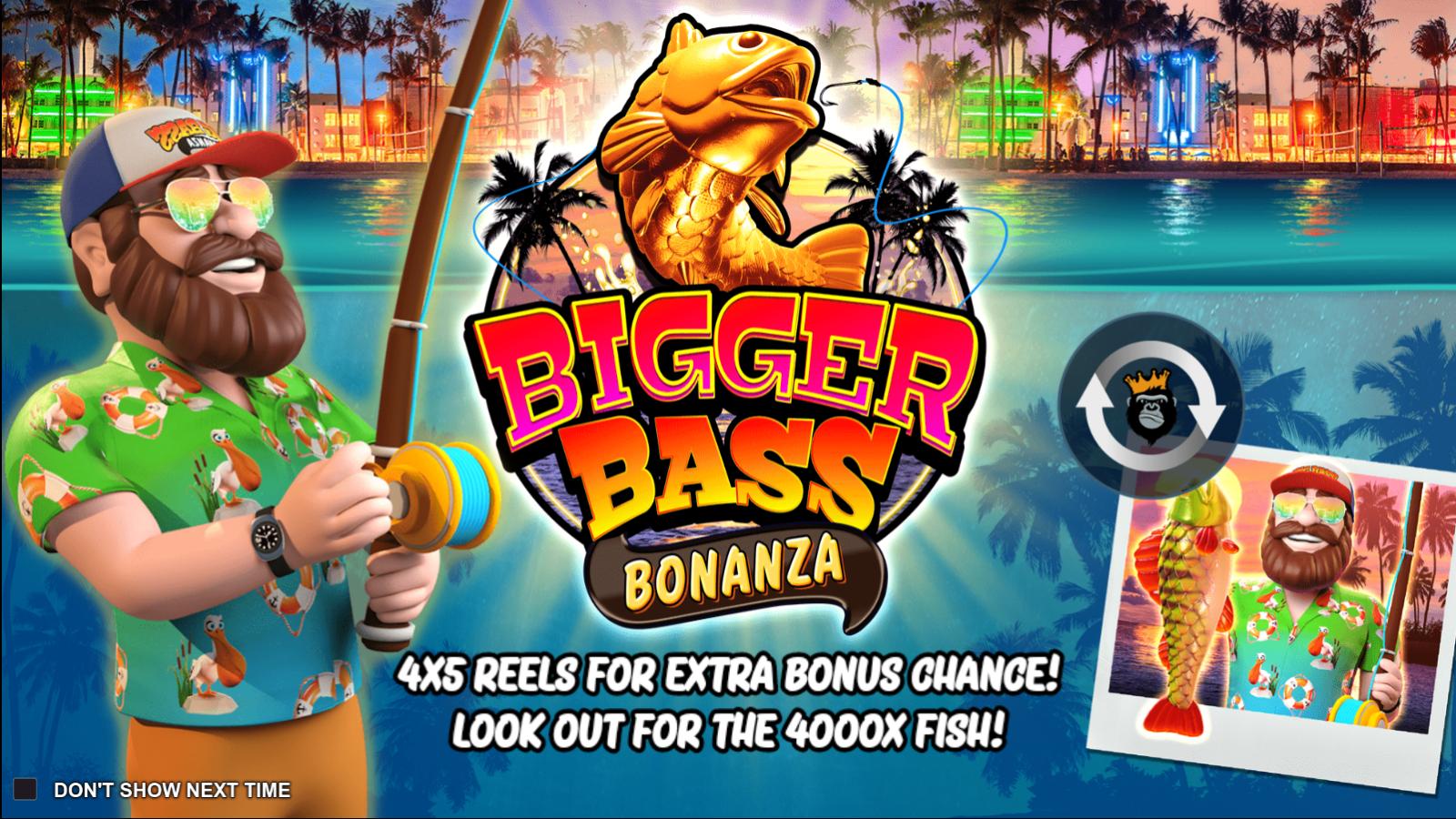 Cast your net and fish up a colossal catch in Bigger Bass Bonanza. 